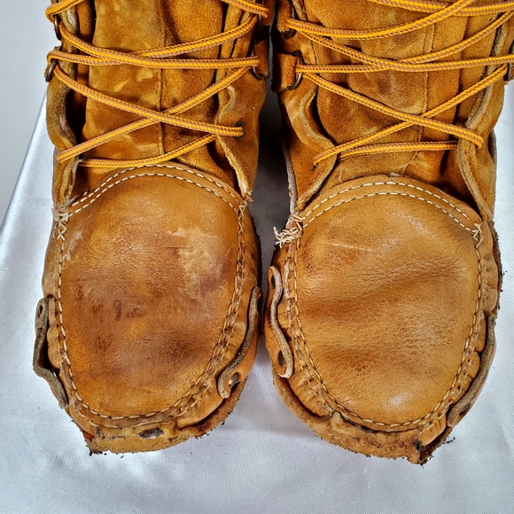 Vintage CHIEF CHEROKEE suede and leather Mukluks shearling wool unisex Boots - Picture 4 of 12